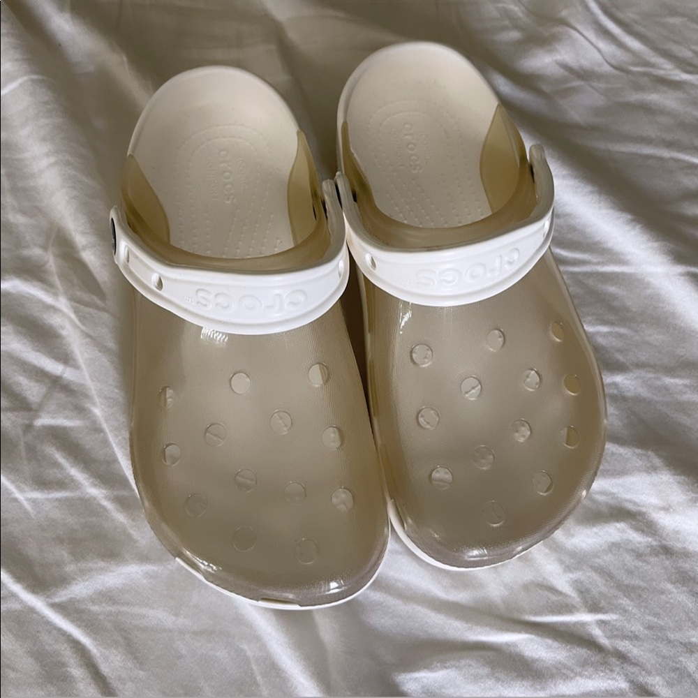 translucent crocs clog